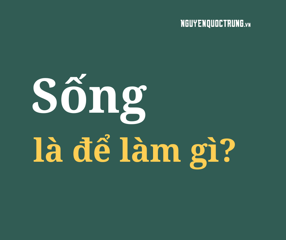 Sống để làm gì? Nguyễn Quốc Trung