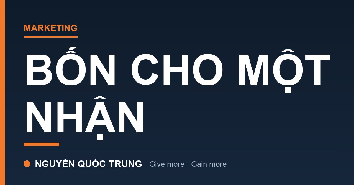 Cho Đi Trong Kinh Doanh: 5 Bài Học Từ Triết Lý Bốn Cho Một Nhận