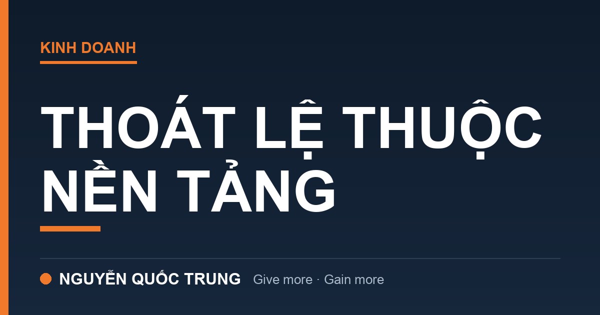 Một Sáng Tôi Mở Máy Thấy Shop Bị Khóa — Bài Học Thoát Lệ Thuộc Nền Tảng