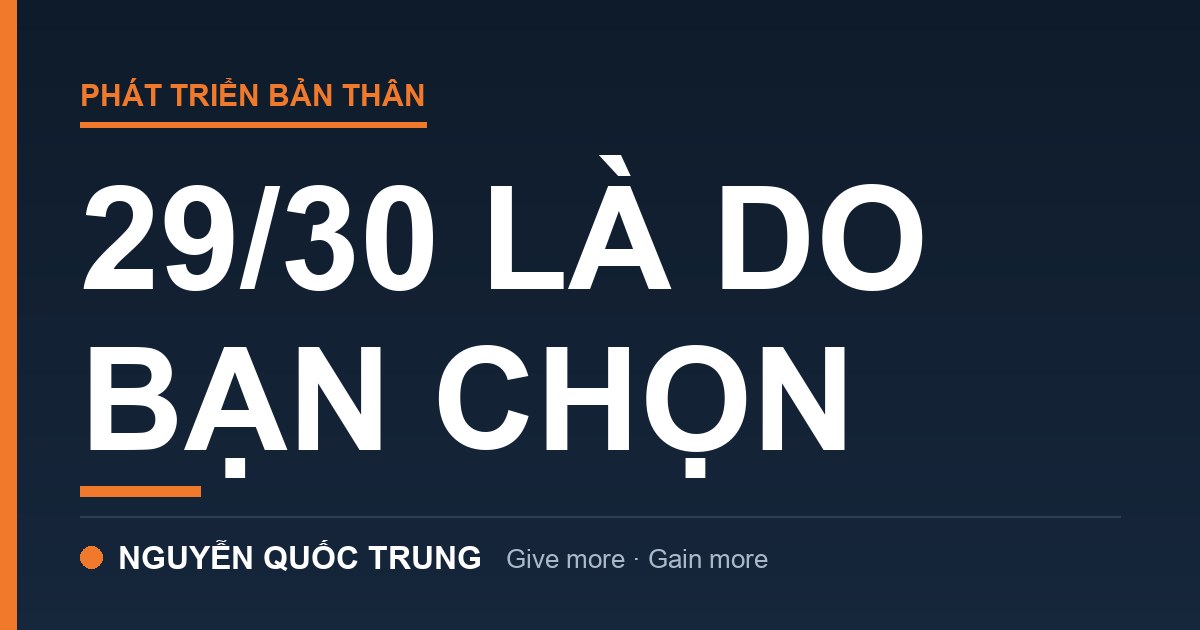 30 nguyên nhân thất bại tài chính, 29 mục nằm trong tay bạn
